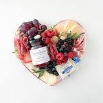 Load image into Gallery viewer, vegetarian date night heart platter with jam
