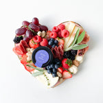 Load image into Gallery viewer, date night heart platter with creme brulee honey
