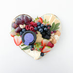 Load image into Gallery viewer, gluten free date night heart platter with creme brulee honey
